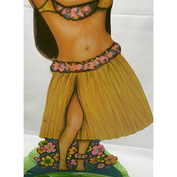 Vintage 1979 BEISTLE Hawaii Aloha Hula Girl Ukulele Die Cut Wall Hangings 14” - Picture 12 of 16